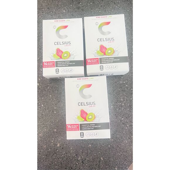 CELSIUS On The Go Energy Drink Mix, Kiwi, Guava, lime(14 Stick Pack) - Picture 2 of 10